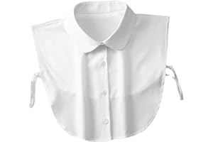 DIYEAH Cotton Detachable Fake Collar for Women White Shirt Collar Insert Versatile False Dickey Accessory Perfect for Blouses