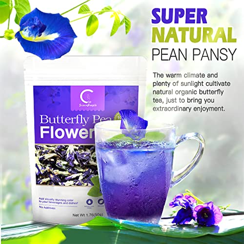100 Premium Butterfly Peas Flower Natural and Organic Butterfly Pea