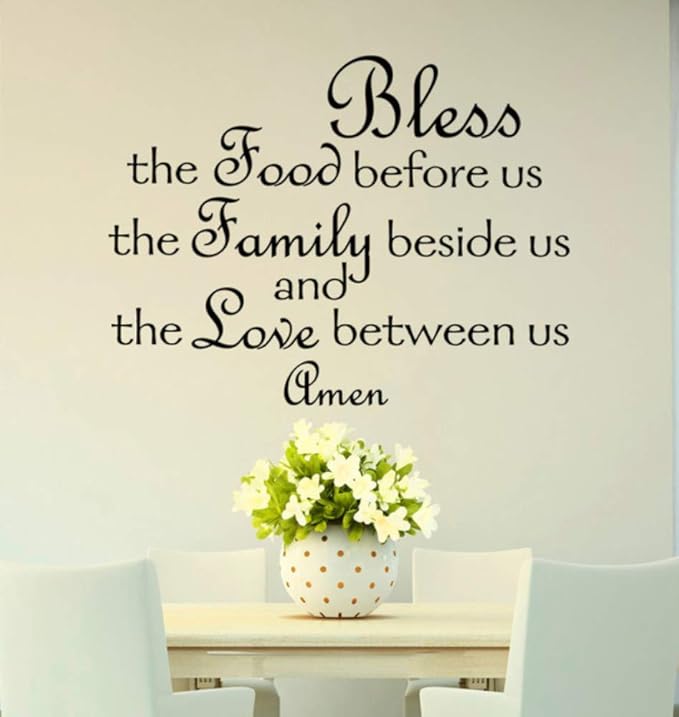 Fushoulu 36X48 Cm Bendiga La Comida Antes De Nosotros Etiqueta De La