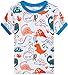 shelry Dinosaur Pajamas for Boys Summer Kids 4 Pieces Cotton Pjs Short Set Toddler Baby Sleepwear 2t