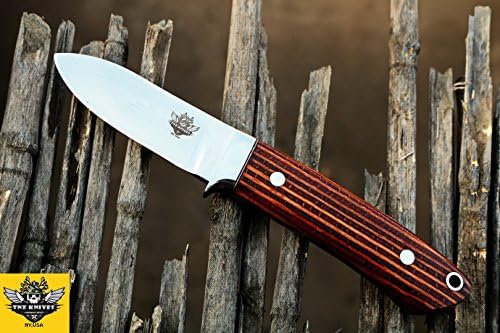 TNZ-157 USA 440C mirror polished Knife 6.75″ Long 2.75″Blade ” 4oz Hunting knife handmade Skinner Outdoor Knife With Leather Cover TNZ Hand Made Mirror polished steel
