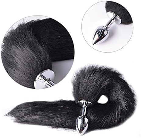 ZIYCH Fox Tail Stainless Steel A nal B UTT P Lug-Black(Medium)