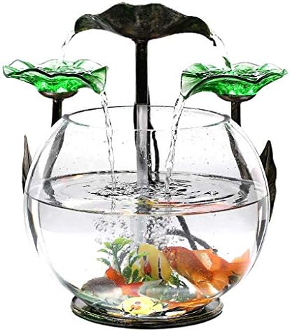 卓上魚飼育用水槽ガラス滝屋内水族館アクアポニック加湿器ヴィンテージ錬鉄製飾り