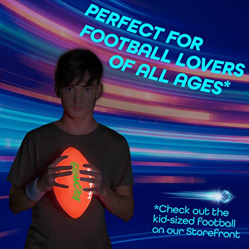 GlowCity Glow in The Dark Football Light Up, Official Size Footballs