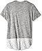 WT02 Men's Short Sleeve Marled Scallop Tee with Ripped Detail and Side Slit