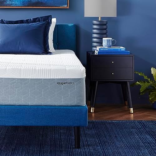 Amazon Basics Cooling Infused Gel Memory Foam Mattress, MediumFirm