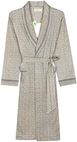 Men Cotton Nightgown long sleeve pajamas/housecoat/ men's robe bathrobe-A XXXL
