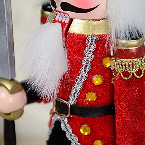 Handmade Painted Nutcracker Puppet Set Christmas Nutcracker Figures Ornaments Craft Desk Decoration - Thumbnail 5
