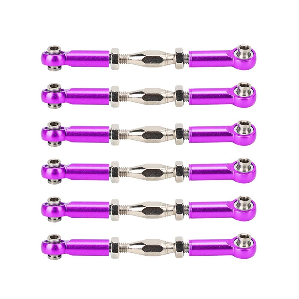 Tbest Adjustable RC Pull Rod, Aluminum Alloy Turnbuckle Servo Links for RC Hobby Car Models