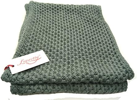 Lupretty Unisex Infinity Scarves Unique Texture Winter Knitted Scarf (DarkGrey)