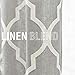 Lazzzy Linen Curtains for Bedroom Geometric Curtain Textured Drapes Lattice Moroccan Tile Print Drapery for Living Room Dining Room Grommet Window Treatment 50
