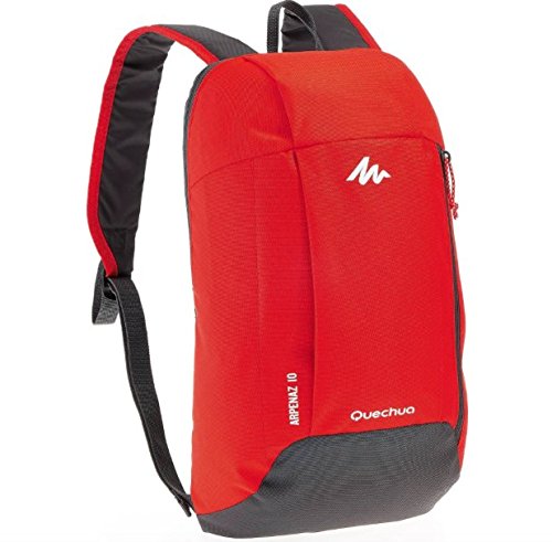 Quechua Backpack 10 Liters red & grey, ARPENAZ,X-Sports Decathlon, water repellent