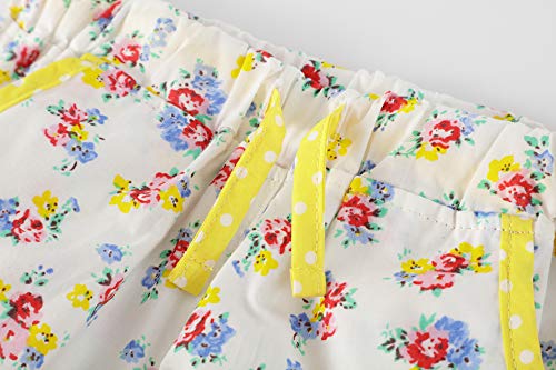 BIBNice Toddler Baby Girls Summer Clothes Sleeveless Tee Floral Short Sets Outfits Size 2