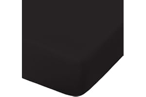 NTBAY 100% Brushed Microfiber Fitted Crib Sheet, Super Soft and Cozy 28x52 Crib Sheet for Standard Crib and Toddler Mattresses, Boys, Girls, Unisex, Black, 28x52 Inches