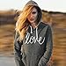 Canserin Hot Sale!Women Hoodies, Women's Autumn Winter Letters Print Pocket Hoodie Sweatshirt Sweaters (L, Dark Gray)