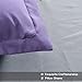 SORMAG Microfiber Queen 3-Piece Duvet Cover Set with 2 Pillow Shams, (Light purple/gray)