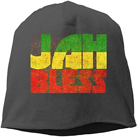 XVintageSkullCap Jah Bless Rastafari Women/Men Wool Hat Soft Stretch Beanies Skull Cap Unisex