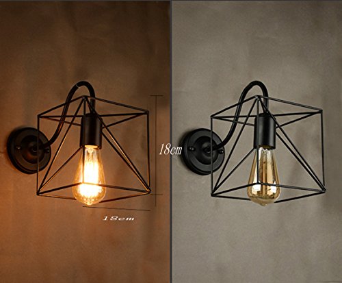Wandlamp van ijzer binnenverlichting vitange kroonluchter design lampenkap ijzer retro licht ster bedlampje hoogantiek… - Afbeelding 3
