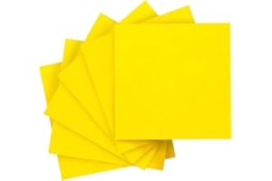 IOOLEEM Yellow Felt Sheets, 108pcs 4"x4" (10 cm x 10 cm), Pre-Cut Felt Sheet for Crafts, Craft Felt Fabric Sheets, Sewing Felt Squares for Patchwork.