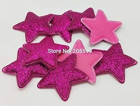 Stella Di Natale Con Feltro.Astonish Pa0054 Stella Di Natale Imbottita In Feltro Lucido 34 Mm 120 Pezzi Mix Di 6 Applique Per Fiocchi E Accessori Per Capelli S Rosa Amazon It Casa E Cucina