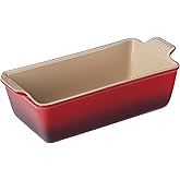 Le Creuset Stoneware Heritage Loaf Pan, 9" x 5" x 3" (1.5 qt.), Cerise