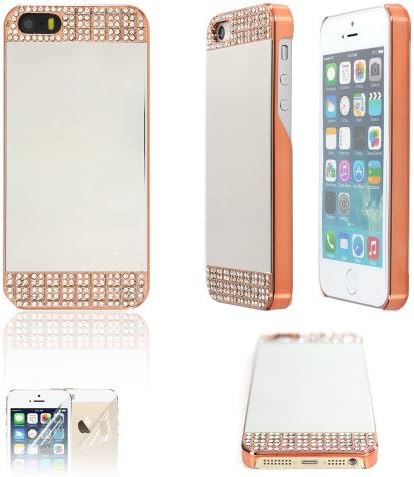 imiGen Glamor Mirror Series Slim Fit Case for iPhone 5 / 5 S - Rose Gold with Rhinestones