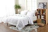 !! Today's Hot Deal !! Down Alternative White Queen Comforter Duvet Insert- Hypoallergenic, Plush Siliconized Fiberfill- Baffle Box Stitched Exclusively by The Great American Store RN# 148186