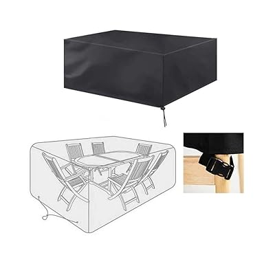 Buy Garden Furniture Covers Waterproof Outdoor Furniture Cover For Table Chairs Rattan Furniture Covers Large Rectangular Patio Cover 420d Oxford Black 200 X 160 X 70cm Online In Indonesia B08bg4r38h