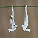 NOVICA Artisan Handmade Sterling Silver Drop Earrings Shining Dove from Thailand No Stone Animal Themed Bird [1.3 in L x 0.5 in W] ' Friendly Doves'