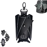 Bat coin purse, handmade bat-shaped coin purse with wings, Gothic leather bat wing key chain wallet, used for belt rings, backpacks or handbags.(1pcs)
