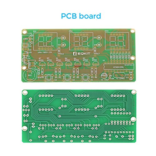 WHDTS C51 6 Bits DIY Digital Electronic Clock Kit AT89C2051 Chip Alarm Clock Kit Soldering Practice Learning Kits
