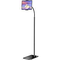 LanPavilion iPad Stand, Adjustable Tablet Floor Stand Metal Tablet Holder with Flexible Gooseneck, Compatible with iPad, Kind