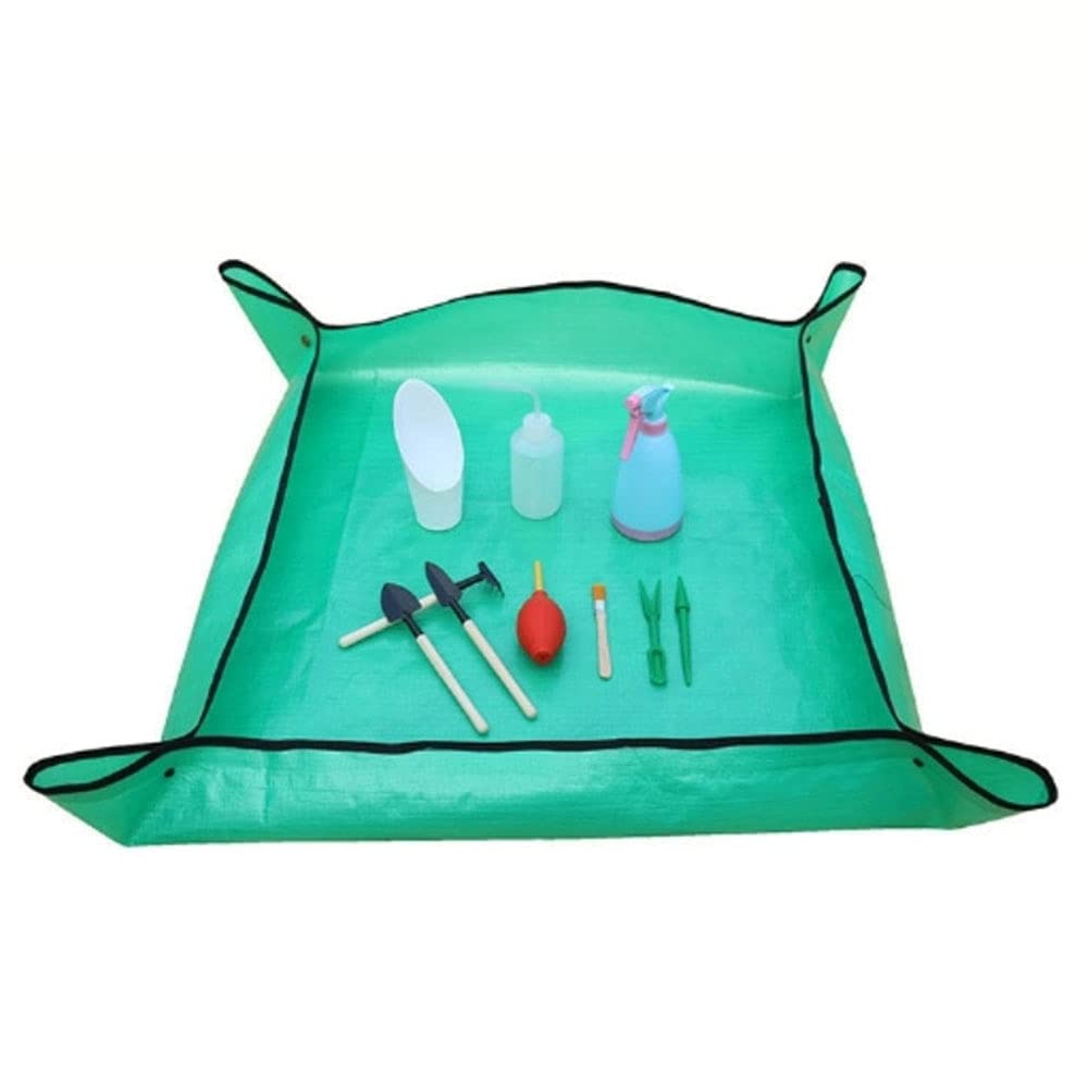 ANCLLO Plant Repotting Mat 39x39 Inch Transplanting Pad Square Mat Waterproof Plant Repotting Transplanting Mat Gardening Mat Succulents Gardening Mat