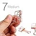 15 Rose Gold Wire Binder Clips Assorted Sizes, 7 Medium and 8 Small Smooth Clips for Paper in Box - Office Supplies School Students Home by ROOFULL