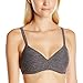 Hanes Women's Ultimate T-Shirt Soft Foam Wirefree, Black Heather, 36B