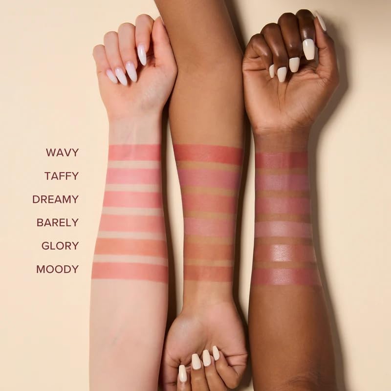 DEAR DAHLIA Petal Drop Blush (Barely) - Weightless Buildable Liquid Blush with High-Pigment, Long-lasting Dewy Finish, Natural Flush. Hydrating, Vegan, Cruelty-Free Korean Makeup for Cheeks. (0.14 oz)