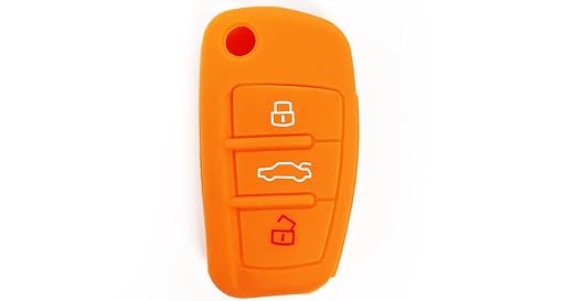 title=Guscio in Silicone Cover Chiave per Telecomando Vari Colori (ARANCIONE)