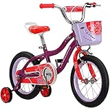 Schwinn Elm Girls Bike for Toddlers and Kids, 14-Inch Wheels, Purple