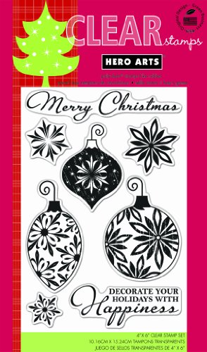 Hero Arts Rubber Stamps Decorate Your Holidays Clear Stamp Set