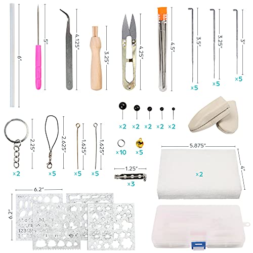 LotFancy Needle Felting Kit, 116PCS Wool Felting Starter Kit for Beginners, Wool Roving 33 Colors Set, Needle Felt Tools Supplies for DIY Craft Animal Home Decoration