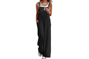UEAL Womens Summer Casual Jumpsuits Baggy Wide Leg Floral Overalls Rompers for women 2025 With Pockets