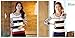 Zeagoo Women's Autumn Winter Korean Casual Long Sleeve Stripe Pullover Sweater