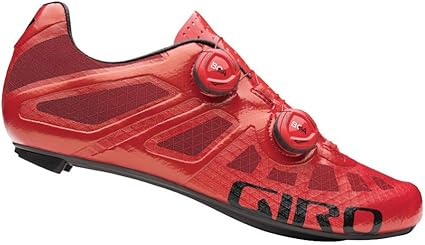 giro red cycling shoes