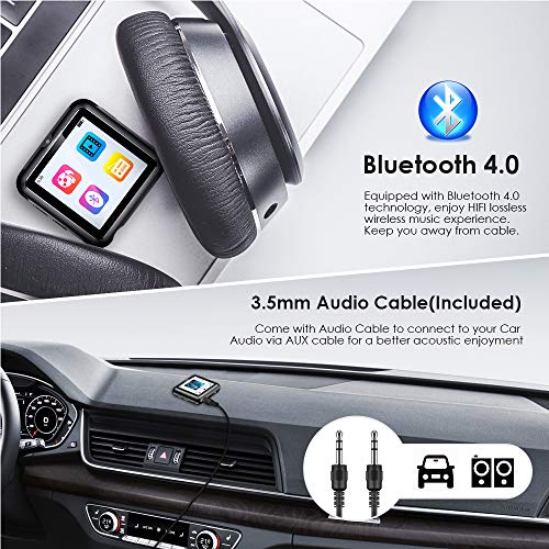MP3 Player, Gueray 8GB Bluetooth MP3 Player with Clip Sport Watch Strap Full Touch Screen Portable Music Player Supports FM Radio Voice Recorder Video E-Book TF Card up to 128GB - Thumbnail 6