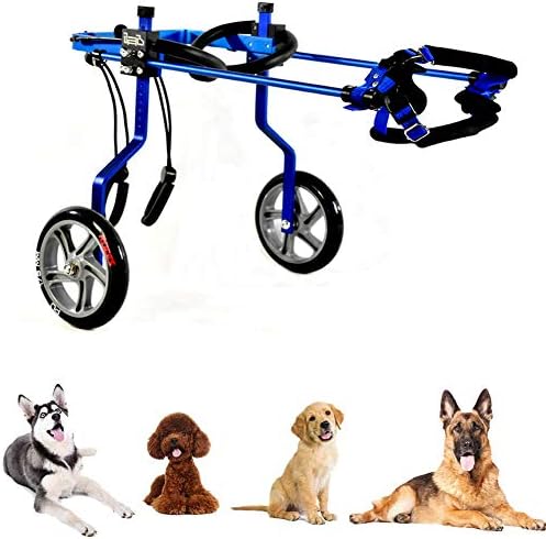 犬の車椅子 2輪の調整可能なペット車椅子 後ろ足 リハビリ 身体障害者
