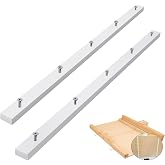 KETIPED 2 Pack Crosscut Sled for Table Saw, Miter Slot Runners, 3/4" x 3/8" x 17" Premium UHMW Miter Bar with Predrilled Holes &amp; Screws Ideal for U Tracks, Router Table, Bandsaw, Coping Sled,MGJ-105W