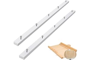 KETIPED 2 Pack Crosscut Sled for Table Saw, Miter Slot Runners, 3/4" x 3/8" x 17" Premium UHMW Miter Bar with Predrilled Holes & Screws Ideal for U Tracks, Router Table, Bandsaw, Coping Sled,MGJ-105W