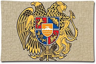 LoveoorheebGH Coat Of Arms Of Armenia Sides Cool Cotton Linen Sofa Cushion Covers 20x30 Inch
