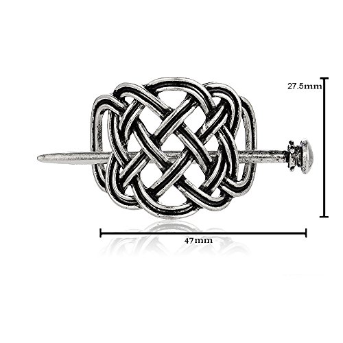 Viking Celtic Hair Clips Hairpins Viking Hair Accessories Celtic Knot Hair Pins Antique Silver
