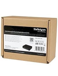 StarTech. com 5 Port Industrial Gigabit PoE Switch con 4 15,4 W Power Over Ethernet no administrado Puerto (ies51000poe), Negro